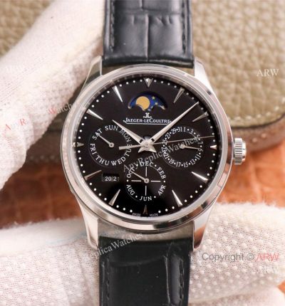 AAA Replica Jaeger-LeCoultre Master Ultra Thin Perpetual Watch Black Dial